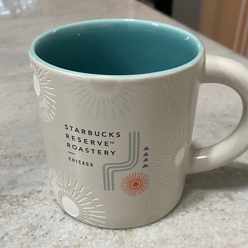 Starbucks Reserve Roastery Chicago Collectable Mug - Cream and Teal no box